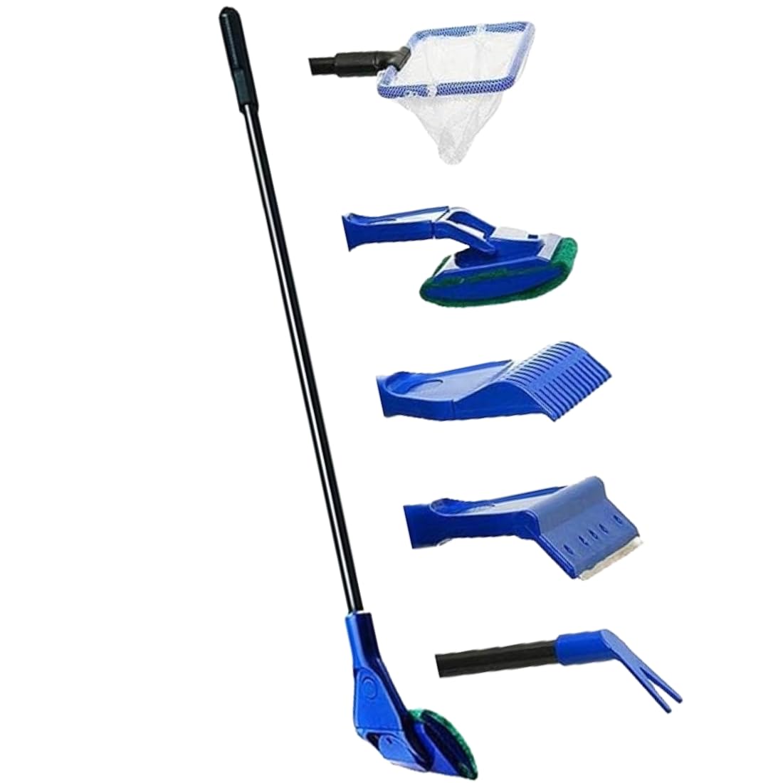 Aquarium 5 in 1 Cleaning and Maintenance Kit | Fish Net, Algae Scraper, Plant Fork, Cleaning Sponge, Gravel Rake | All in one Kit (B0DH3TRNYW) Amazon Price History, Amazon Price Tracker