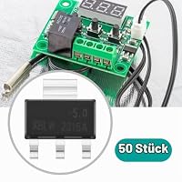 YINETTECH 50 Stück 1 A AMS-1117 Spannungsregler-Chip 3 Anschlüsse Regler Oberflächenmontierter Spannungsregler Stromversorgungsspannung SOT-223 für Elektronisches DIY-Projekt 5V – Ansicht 4