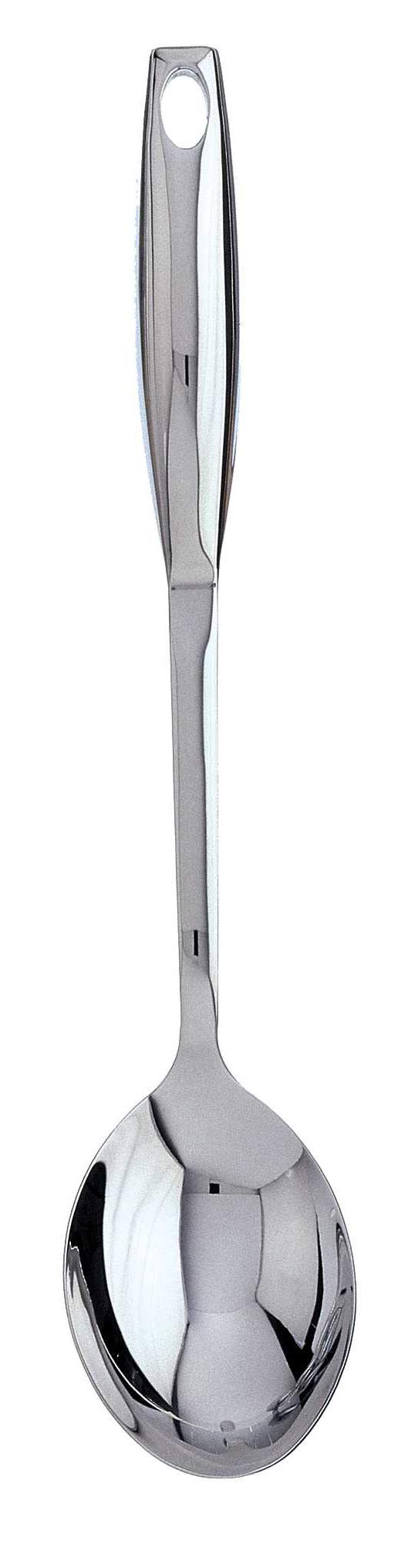 Grunwerg5500D Bellux Serving Spoon-Hanging Loop 18/10 Stainless Steel High Polish Kitchen Utensils Hollow Handles