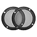 sourcing map Altavoz Rejilla Cubierta 4 Pulgadas Malla Decorativa Círculo Subwoofer Guardia Protector Negro 2 Piezas