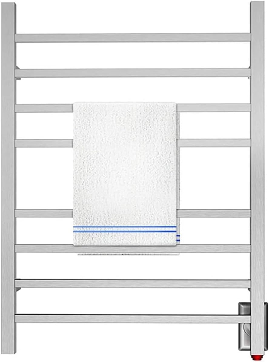 Electric Heated Towel Rack with Timer - Smart Wall-Mounted Bathroom Accessories, Fast Drying Towel Warmer, Space-Saving Design for Luxury Home Experience