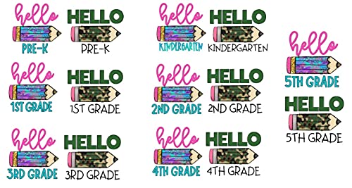Back To School Custom Bleached Shirt Pencil grade level, and optional name for boys OR girls / 1st grade, 2nd Grade, 3rd Grade, 4th Grade, 5th Grade, Kindergarten, Pre-K Custom Shirts2