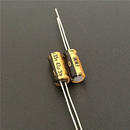 E-First 50pcs 35V 47uF 35V47uF Nichicon FW Standard Capacitor 5x11mm for Audio