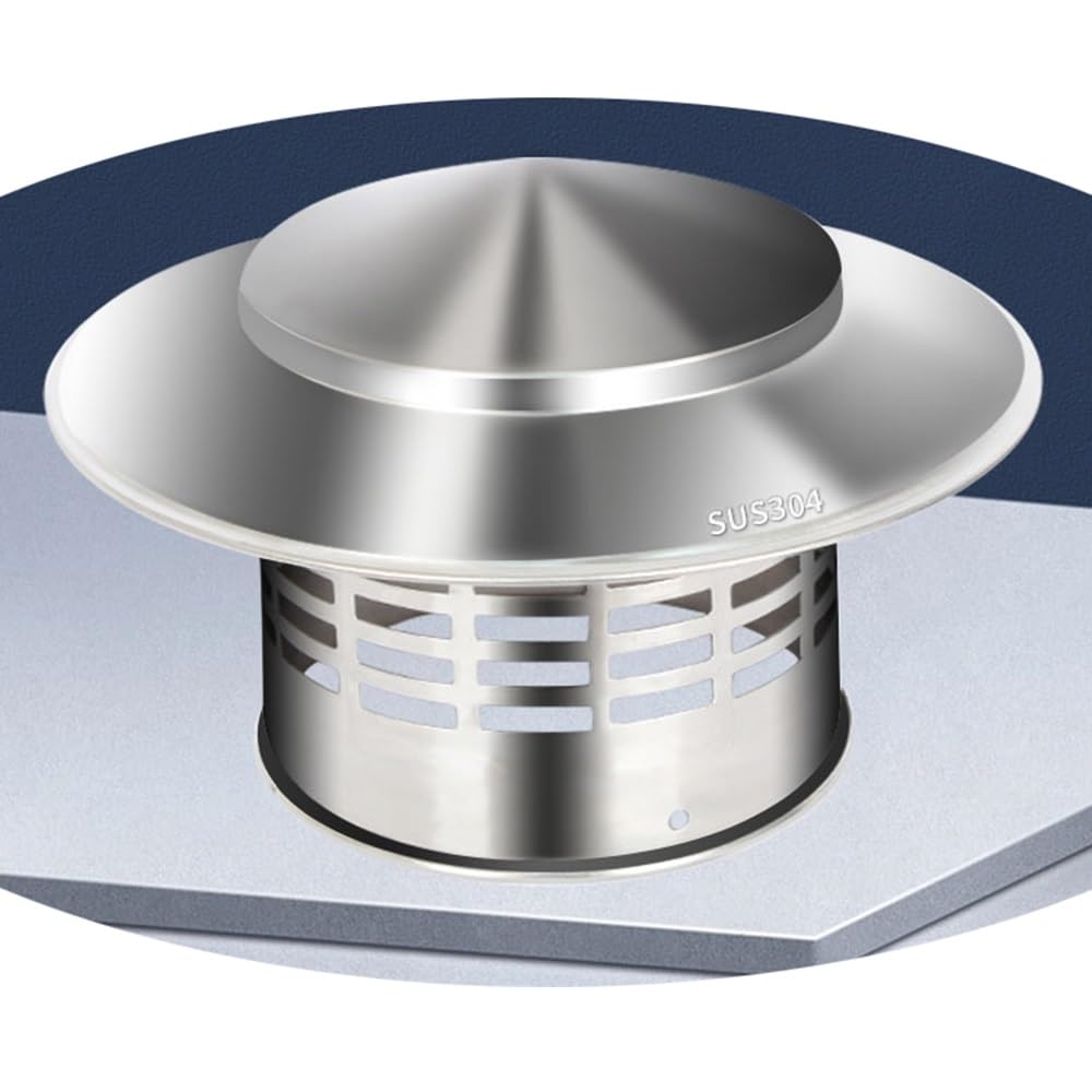 GYEQXKT Stainless Steel Chimney Cap with Bird Protection Mesh for 110-200mm Chimneys Rain Cover & Flue Cover Chimney Topper (Size: 110mm/4.3 inch)