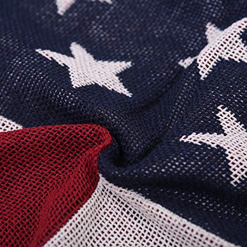 Maynest American Flag Throw Blanket Reversible Soft Woven Cotton Thick Large Tassels Rug Vintage Usa Military United States Print Knit Tapestry Chair Recliner Loveseat Couch Sofa Cover (Large: 91X71) #TOP3