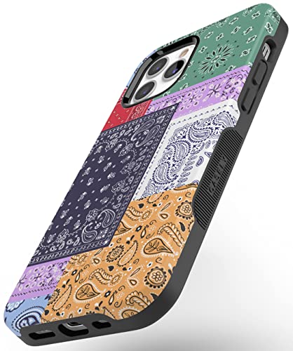 Casely Iphone 12 Pro Max Case | Compatible With Magsafe | Swatch It Up | Patchwork Bandana Case #TOP6