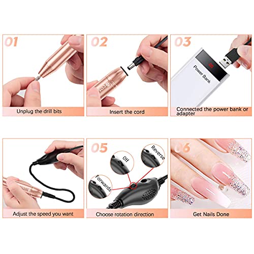 Ponceuse pour ongles électrique USB COSITTE pour manucure acrylique