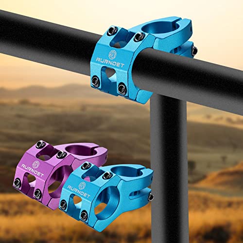 Aurnoet 31.8 Bike Stem 45Mm Mountain Bike Stems Short Handlebar Stem For Most Bicycle, Road Bike, Mtb, Bmx, Fixie Gear, Folding Bike, Cycling (Aluminum Alloy) #TOP2