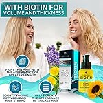 Biotin Hair Thickening Serum for Men and Women - Intense Strengthening Treatment Product with Natural Botanical Oil Blend to Help Boost Thin Hair - Repair Thinning Hair, Increase Volume and Shine - Image 2