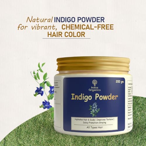 Image of Indigo Powder For Black Hair Color, 200 gm| Natural Plant Based Dye | Chemical Free | Healthy Hair