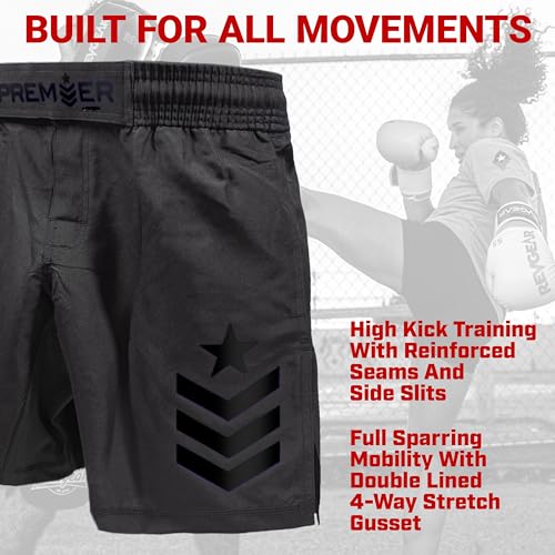 Revgear Meninos Shorts De Mma E Boxe Juvenil, Equipamento Muay Thai Kickboxing, Cós Elástico, Costur