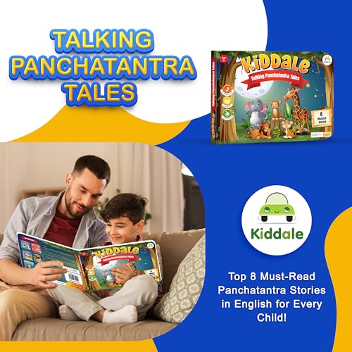 Image of Kiddale English Panchatantra Animal Story Book|Top Moral Short Stories in English for Kids| Touch, Read and-Listen Musical Tales with Colorful Illustrations| Ideal Gift for 3-8 Year Children