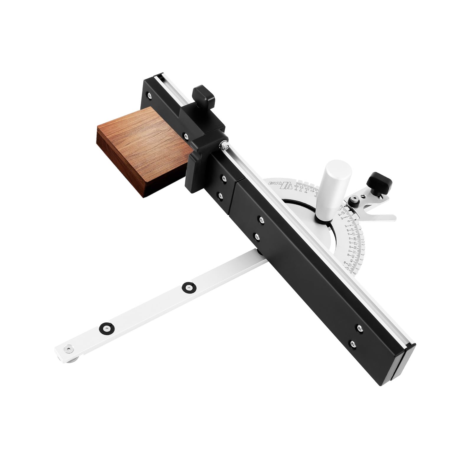Herramienta de carpintería de precisión de 450 mm, calibrador de ingletes de aluminio, tope de ángulo ajustable de 0 a 60 °, sierra circular de mesa de precisión, inglete, para sierra de mesa