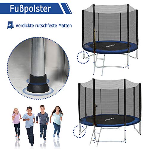 UISEBRT Trampolin Gartentrampolin Ø 244/305/366 cm TÜV Rheinland GS Zertifiziert Outdoor Trampolin Komplettset inkl… – Bild 5