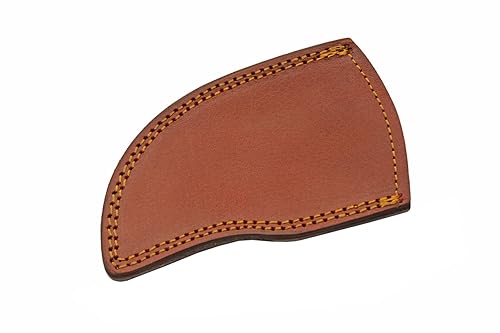 Miniatura 8 de SZCO Supplies DM-1333RD Cuchillo de caza y campamento de acero de Damasco con mango de madera torcida con funda, 7.5 pulgadas de largo, rojo