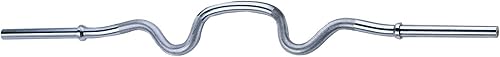 Body-Solid (RB48) Barra olímpica cromada Super Curl de 48 pulgadas para bíceps y tríceps, ejercicio de entrenamiento de fuerza y peso