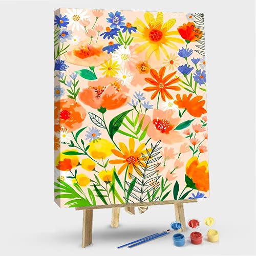 Peinture par numéros adulte et enfant kit acrylique 36 couleurs 40x60cm