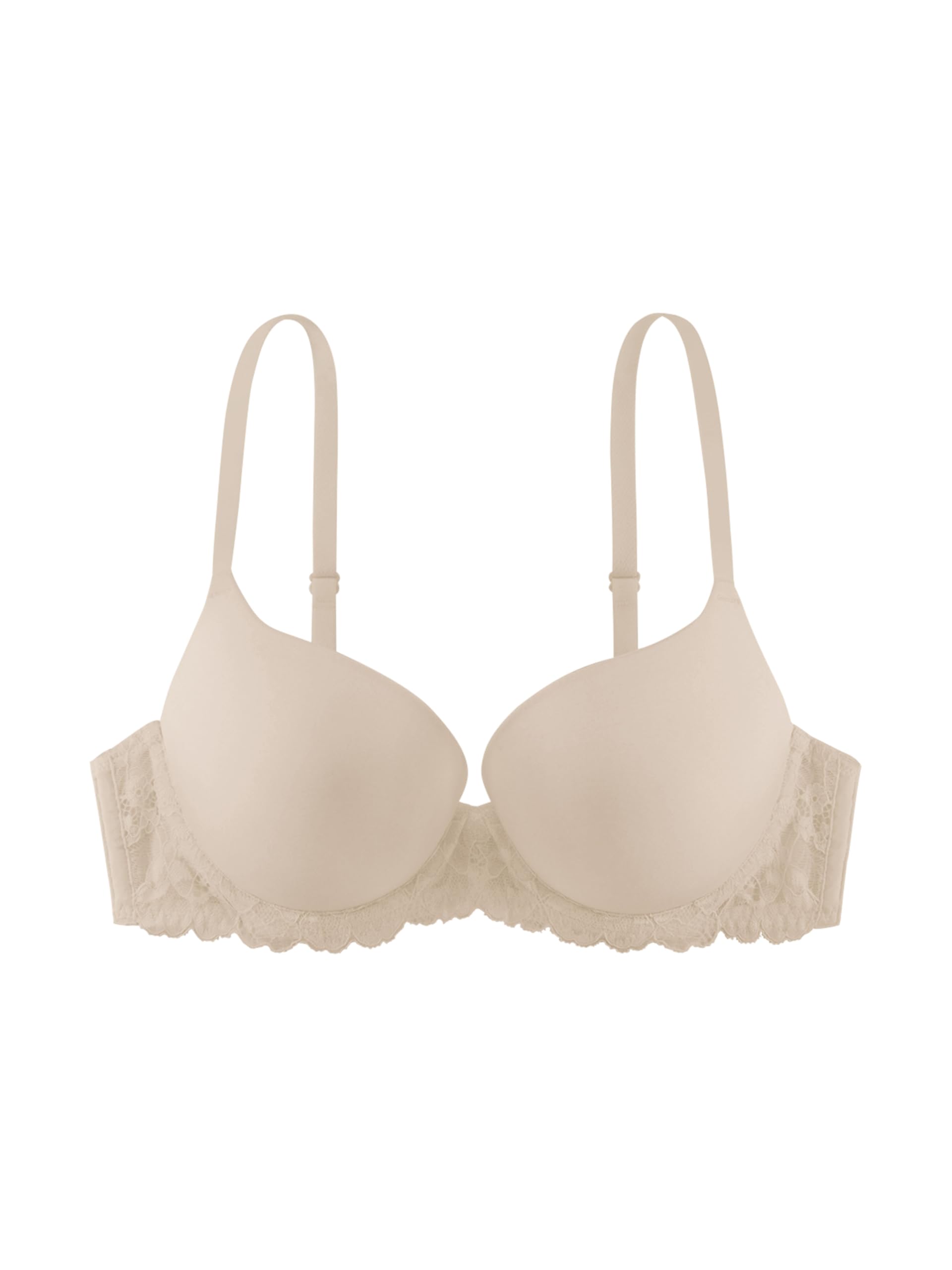 Dorina Reggiseno Donna Claire Demi – Super Push-​Up, con Ferretto, Coppe Preformate, in Morbido Tessuto Micro con Dettagli in Pizzo Sensuale, Color Pelle