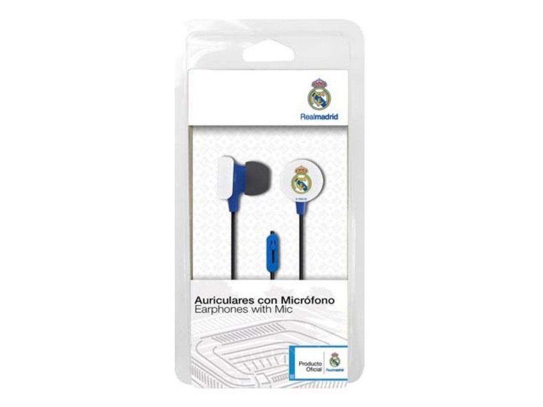 REAL MADRID Seva Import Auricolare Pulsante, Bianco, S