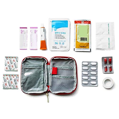 Kit de primeiros socorros MENGXI pequeno com kit de medicina portátil etiquetado para caminhadas, mo