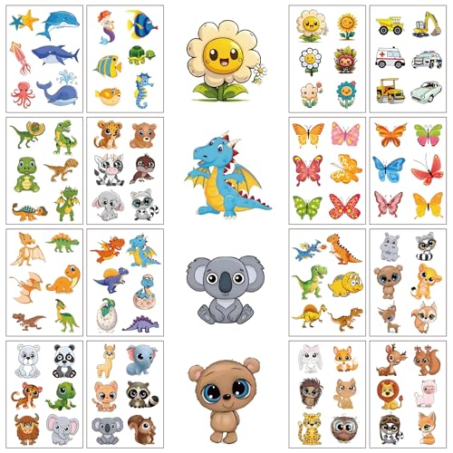 16 Hojas tatuajes temporales para niños tatoos tatuaje tatoo tattoo tattoos infantiles