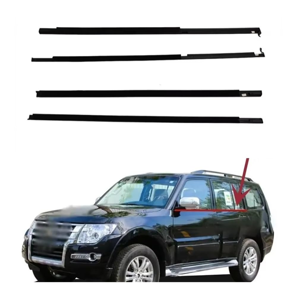 Protector Puertas Coche Burlete para Ventana De Coche, Moldura Exterior Puerta Lateral, Correa Sellado para Pajero para Montero V73 00-16