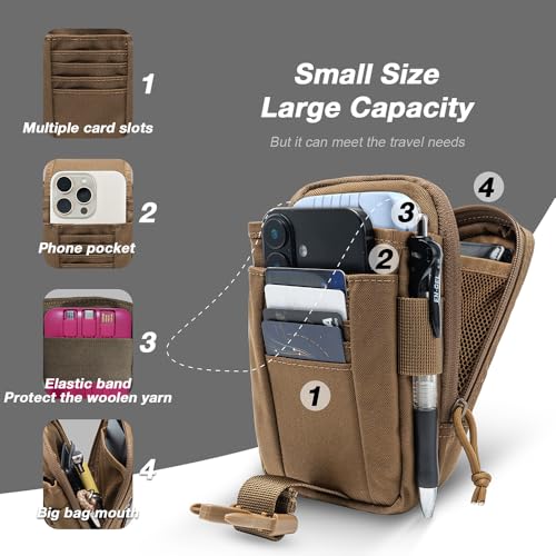Bolsa táctica molle EDC para el cinturón: organiza tu linterna y móvil en tus aventuras 4