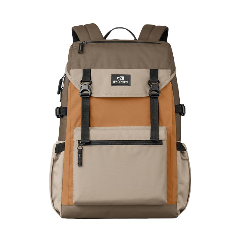 Mochila Galapagos Pelican 2.0, 30 Litros, Compartimento para Notebook 15', Preta, 33 x 25 x 44 cm (Marron/Caramelo)