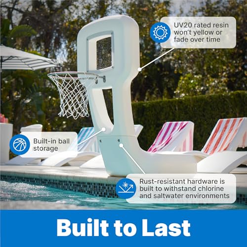 Step2 Vero Pool Basketball Hoop, Outdoor/Indoor Waterproof Patio Furniture, Made of Durable Plastic, 4.5 Feet, White - image 6