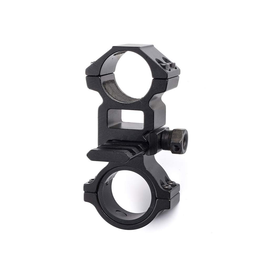 Weltool PM23 Flashlight Mount 1-inch / 30mm Riflescope Rings Barrel Clamp Mount with Picatinny Rail for Magnifiers, IR Flashlights,aim and Night Sight, Tactical Light (Heighten Space)