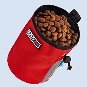   Dogline-Dog-Treat-Pouch-Puppy-Training-Bag-Pet-Kibbles-and-Snacks-Holder-Litter-Waste-Bags-Dispenser-with-Adjustable-Drawstring-Closure-Large-Capacity-with-Mesh-Pocket-Strong-Nylon-Material