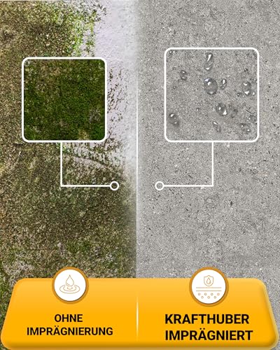 KRAFTHUBER® Steinimprägnierung Außen [1L = ca. 12m²] – Stein Imprägnierung für Pflaster, Beton & Naturstein – Farbneutral & Wasserabweisend
