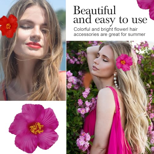 Pinzas de pelo flor hawaiana, pack de 9 unidades miniatura 3