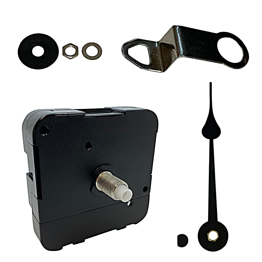 New Quartz OK888 Non Ticking Silent Tide Tidal Clock Movement Mechanism Motor For Indicator Clocks Replacement Repair Battery Powered (100mm Black Metal Hand)