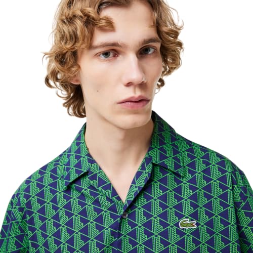 Lacoste Men's Core Collection Relaxed Fit Short Sleeve Monogram Shirt