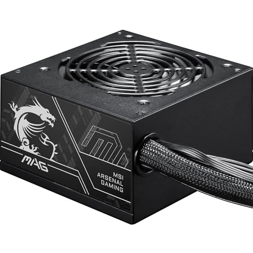 MSI MAG A650BN PCIE5 II Power Supply Unit 650W 80 PLUS Bronze ATX 3.1 PCIe 5.1 GPU Support Native 12V-2x6 Dual-color 12V-2x6 connector ATX PSU Black Flat Cables