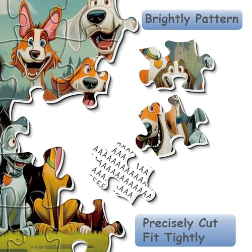 Rompecabezas PPuzzling para Adultos de 1000 Piezas, Cachorros Tiernos, Decoración de Pared miniatura 4