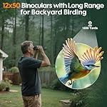 occer 12x50 Binoculars for Adults High Powered - HD Bird Watching Binocular for Hunting with Clear Vision - Easy Focus Binoculars with Long Range for Hiking Travel Cruise Trip Concert Stargazing - Image 5
