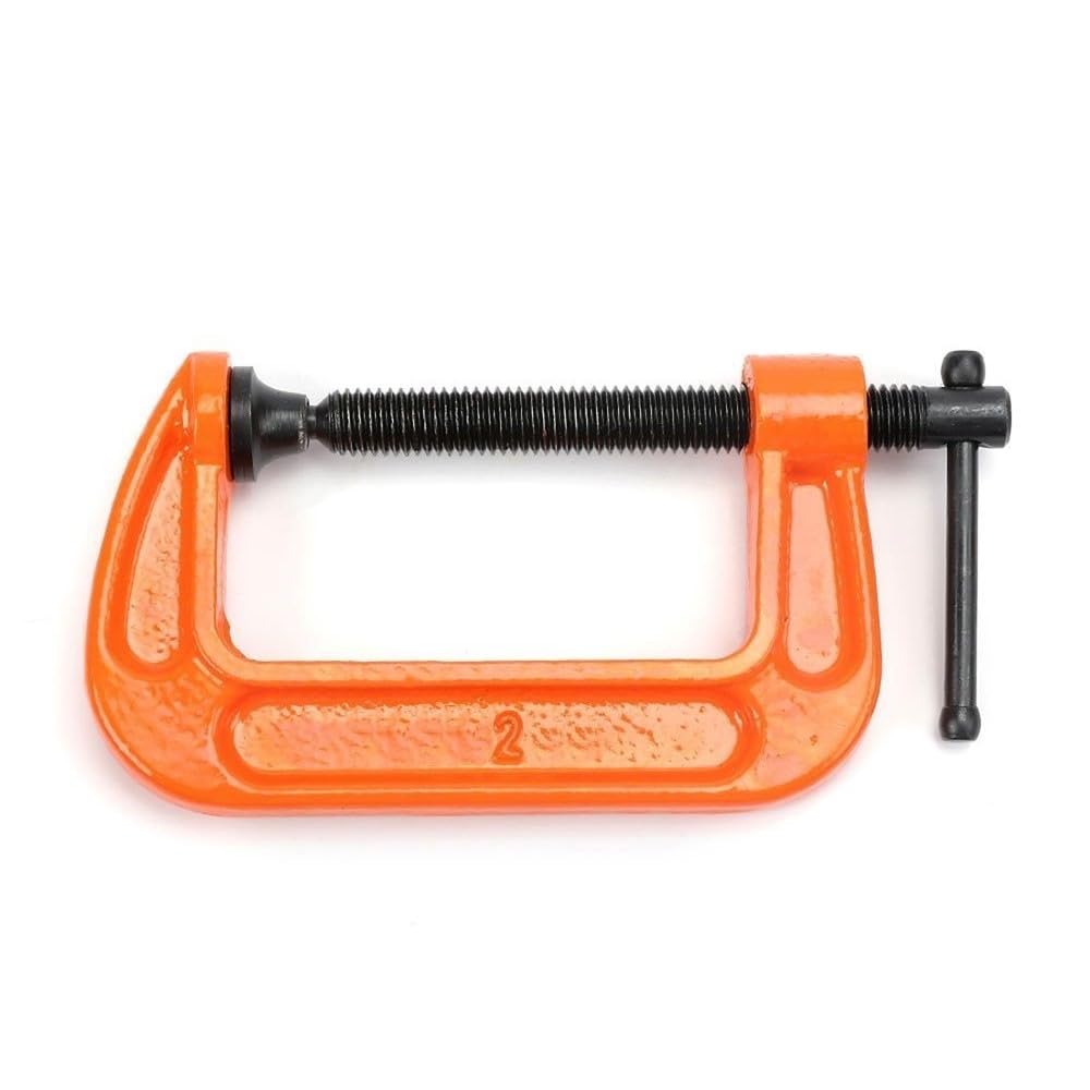 G CLAMP Set Heavy Duty CAST Iron Wood Working Metal Welding C VICE Grip FIX Tool (2 inch (x2))