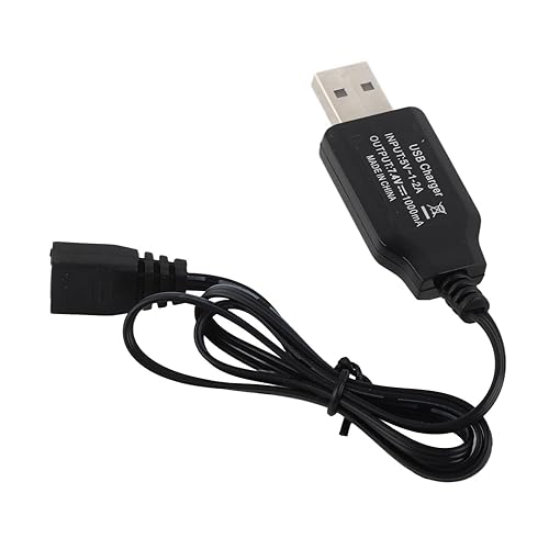Miniatura 9 de Tbest Cable de carga USB para excavadora de control remoto de metal, para vehículos RC 1583, camión (1583-003), cable de carga USB compatible con