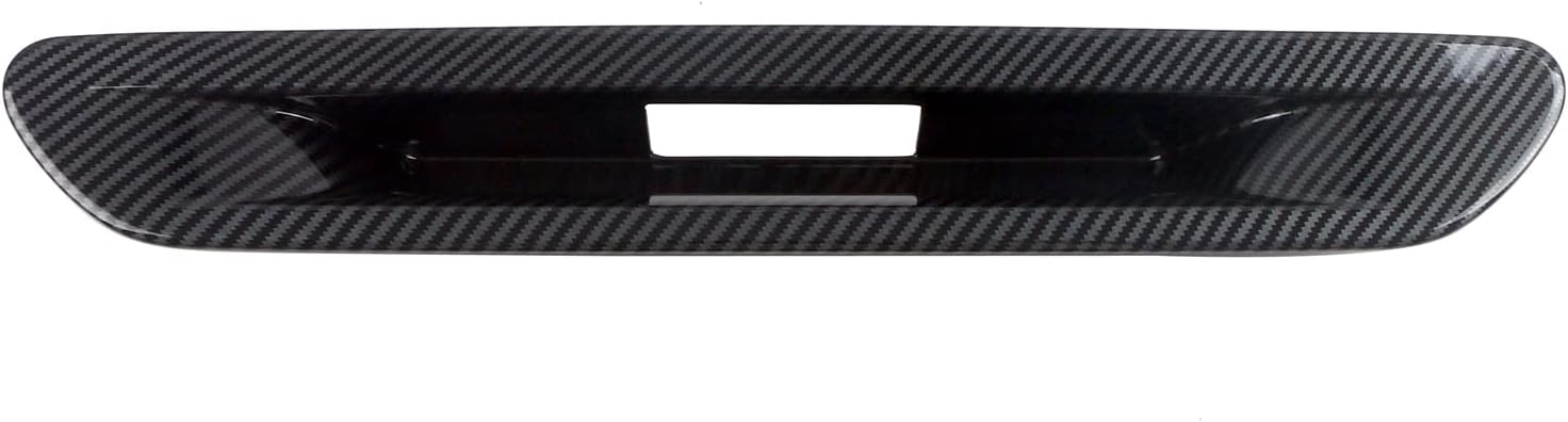 L2R for Kia Carnival (2022-2024) Rear Trunk Door Bowl Cover Trim Decor Chome Car Exterior Accessories 1 PC (Carbon Fiber Style)