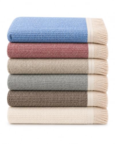 Estoralis Nido Colcha Multiusos de Diseño Moderno Plaid para Cama y Sofá Colcha/Cubresofa con Fleco (Beige, 180x260 cm)