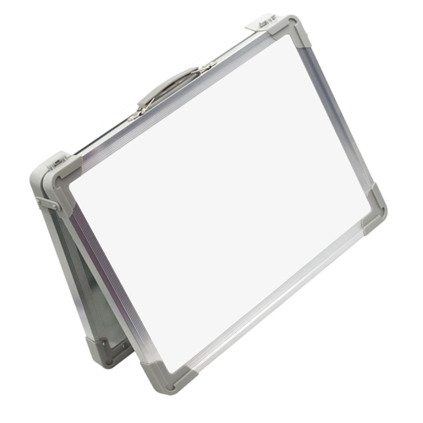 Didiseaon Lavagna Bianca Magnetica da Tavolo Pieghevole Supporto Regolabile, Mini Lavagna Cancellabile a Secco Bifacciale per Insegnamento, Ufficio, Scuola e Casa, Angoli Arrotondati