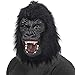 SANZHIGOU Gorilla Mask Novelty Latex Monkey Head Mask, Open Mouth Gorilla Head Mask for Party Festival Halloween Masquerade Fancy Ball(Black)