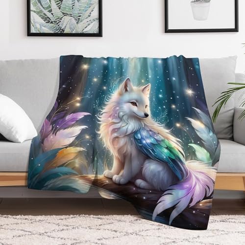 Couverture renard douce et moelleuse plaid chaud pour canapé-lit et sofa - 3
