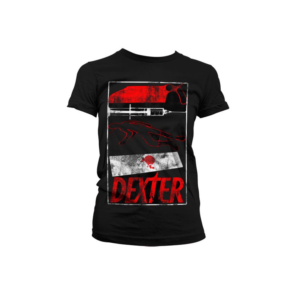 Dexter Officially Licensed Merchandise Signs Women T-Shirt (Black), Large