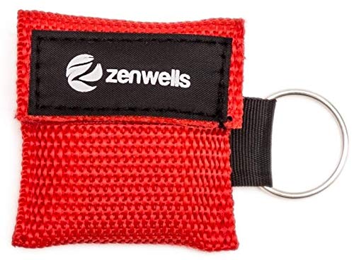 CPR Mask Keychain (5 Pack) with One Way Valve Breathing Barrier, Mouth to