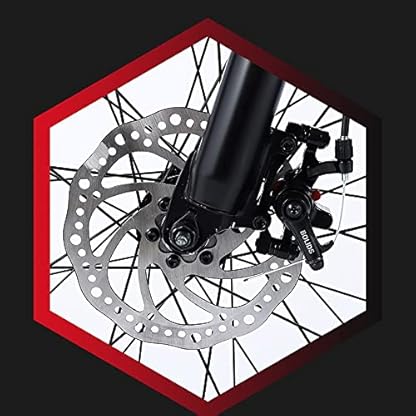 24/26 Zoll Mountainbikes, Fat Tire Mountain Trail Bike für Erwachsene, 7/21/24/27/30-Gang-Fahrrad, Rahmen aus Kohlenstoffstahl mit doppelter Vollfederung und Doppelscheibenbremse – Bild 6