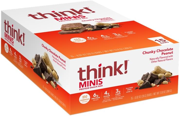 think!Minis, Chunky Chocolate Peanut, 15 Count