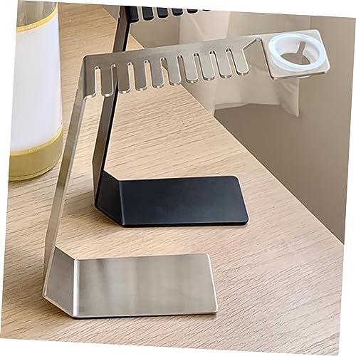 Support de montre en métal argenté avec chargeur intégré pour bureau - 2